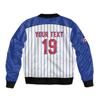 Puerto Rico Baseball Custom Bomber Jacket Puerto Rican Flag Mascot Design