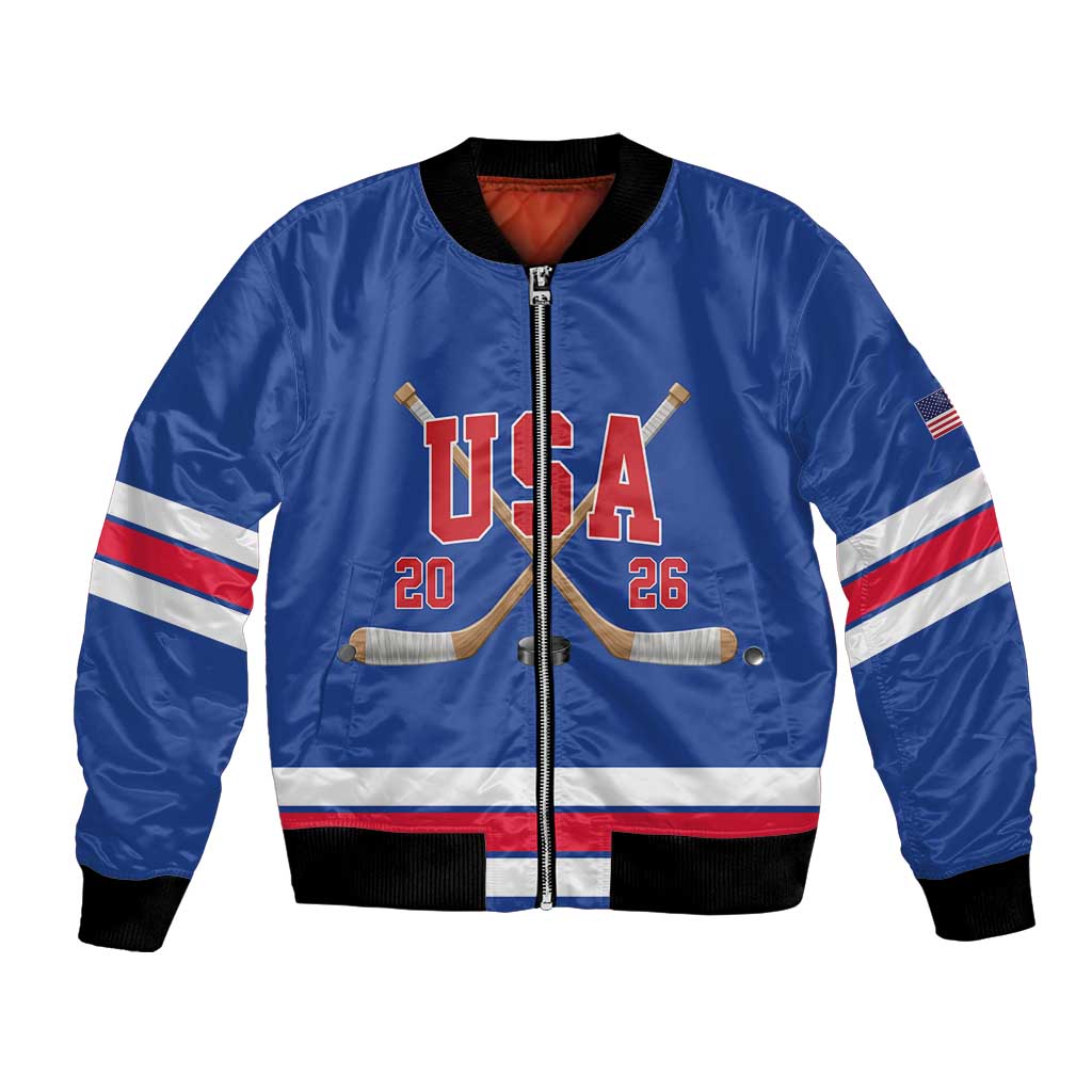 Custom USA Ice Hockey Bomber Jacket Champions 2026