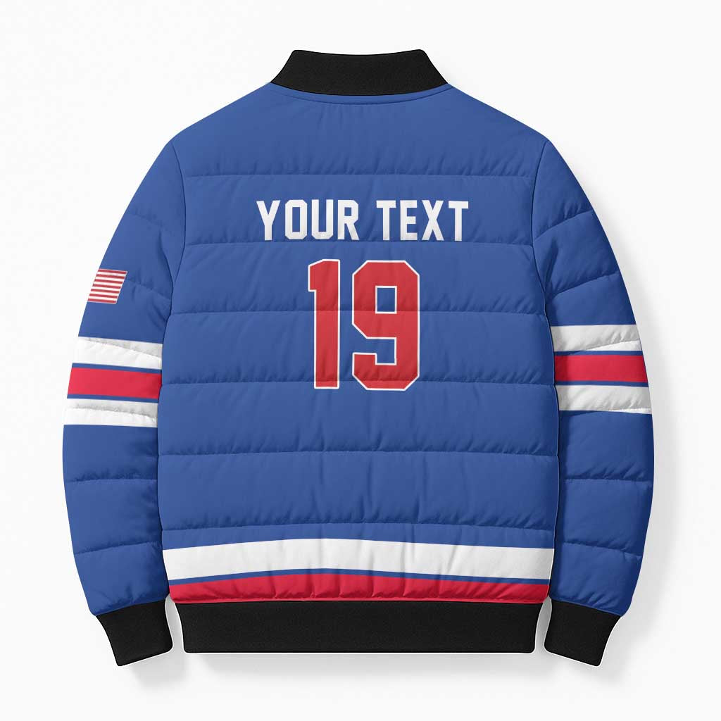 Custom USA Ice Hockey Bomber Puffer Jacket Champions 2026