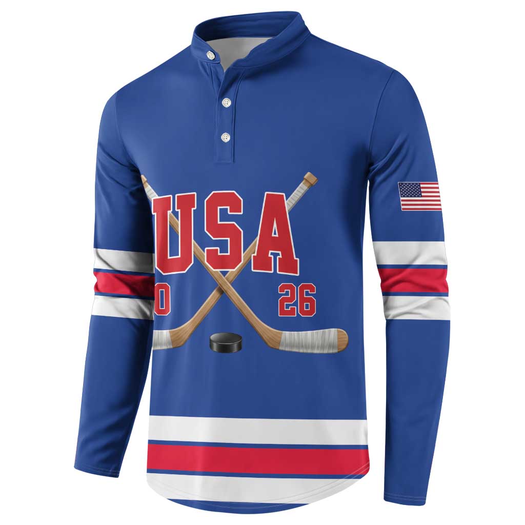 Custom USA Ice Hockey Button Sweatshirt Champions 2026