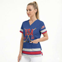Custom USA Ice Hockey Scrub Top Champions 2026