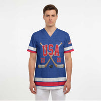 Custom USA Ice Hockey Scrub Top Champions 2026