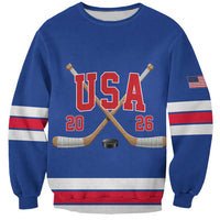 Custom USA Ice Hockey Sweatshirt Champions 2026