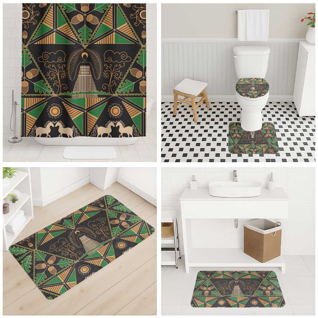 Ukraine Pysanky Pattern Bathroom Set Berehynia Guardian Folk Art