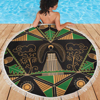 Ukraine Pysanky Pattern Beach Blanket Berehynia Guardian Folk Art