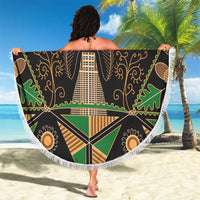 Ukraine Pysanky Pattern Beach Blanket Berehynia Guardian Folk Art