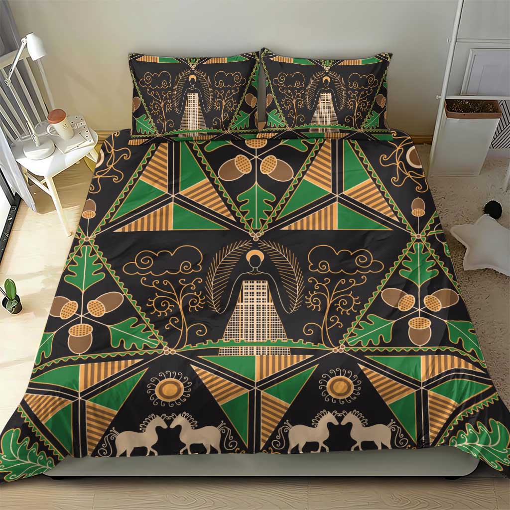 Ukraine Pysanky Pattern Bedding Set Berehynia Guardian Folk Art