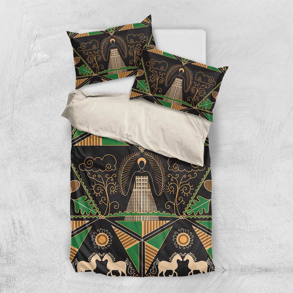 Ukraine Pysanky Pattern Bedding Set Berehynia Guardian Folk Art
