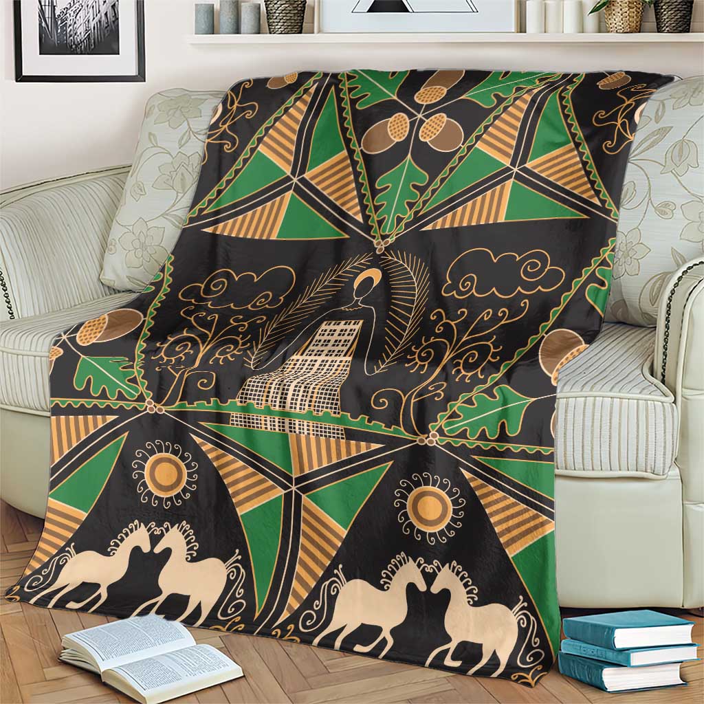 Ukraine Pysanky Pattern Blanket Berehynia Guardian Folk Art