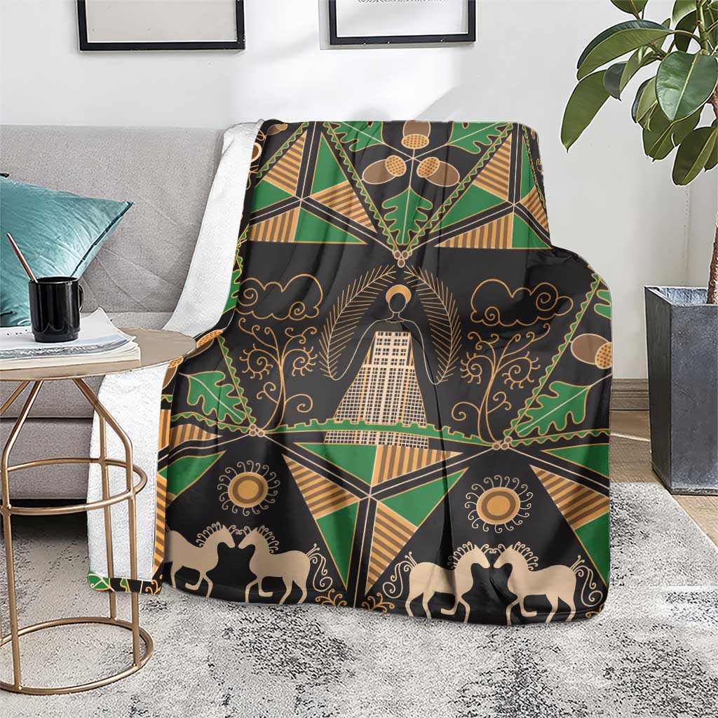 Ukraine Pysanky Pattern Blanket Berehynia Guardian Folk Art