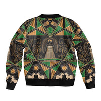 Ukraine Pysanky Pattern Bomber Jacket Berehynia Guardian Folk Art