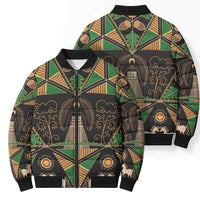 Ukraine Pysanky Pattern Bomber Puffer Jacket Berehynia Guardian Folk Art