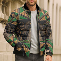 Ukraine Pysanky Pattern Bomber Puffer Jacket Berehynia Guardian Folk Art