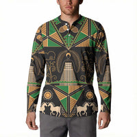 Ukraine Pysanky Pattern Button Sweatshirt Berehynia Guardian Folk Art