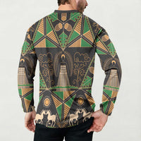 Ukraine Pysanky Pattern Button Sweatshirt Berehynia Guardian Folk Art