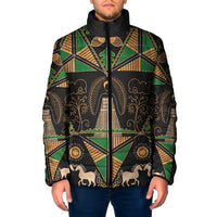 Ukraine Pysanky Pattern Padded Jacket Berehynia Guardian Folk Art
