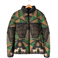 Ukraine Pysanky Pattern Padded Jacket Berehynia Guardian Folk Art