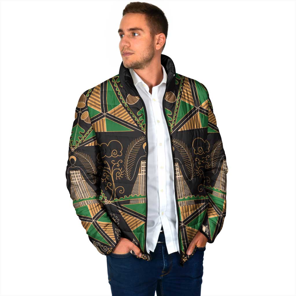 Ukraine Pysanky Pattern Padded Jacket Berehynia Guardian Folk Art