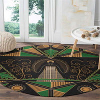 Ukraine Pysanky Pattern Round Carpet Berehynia Guardian Folk Art