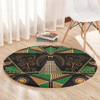 Ukraine Pysanky Pattern Round Carpet Berehynia Guardian Folk Art