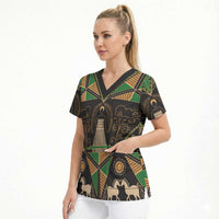Ukraine Pysanky Pattern Scrub Top Berehynia Guardian Folk Art