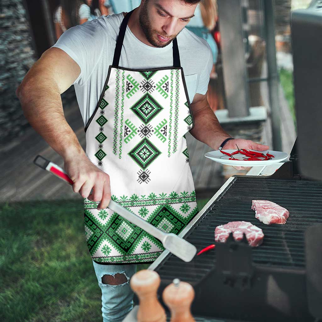 Ukraine Vyshyvanka Inspired Apron Ukrainian Traditional Folk Pattern
