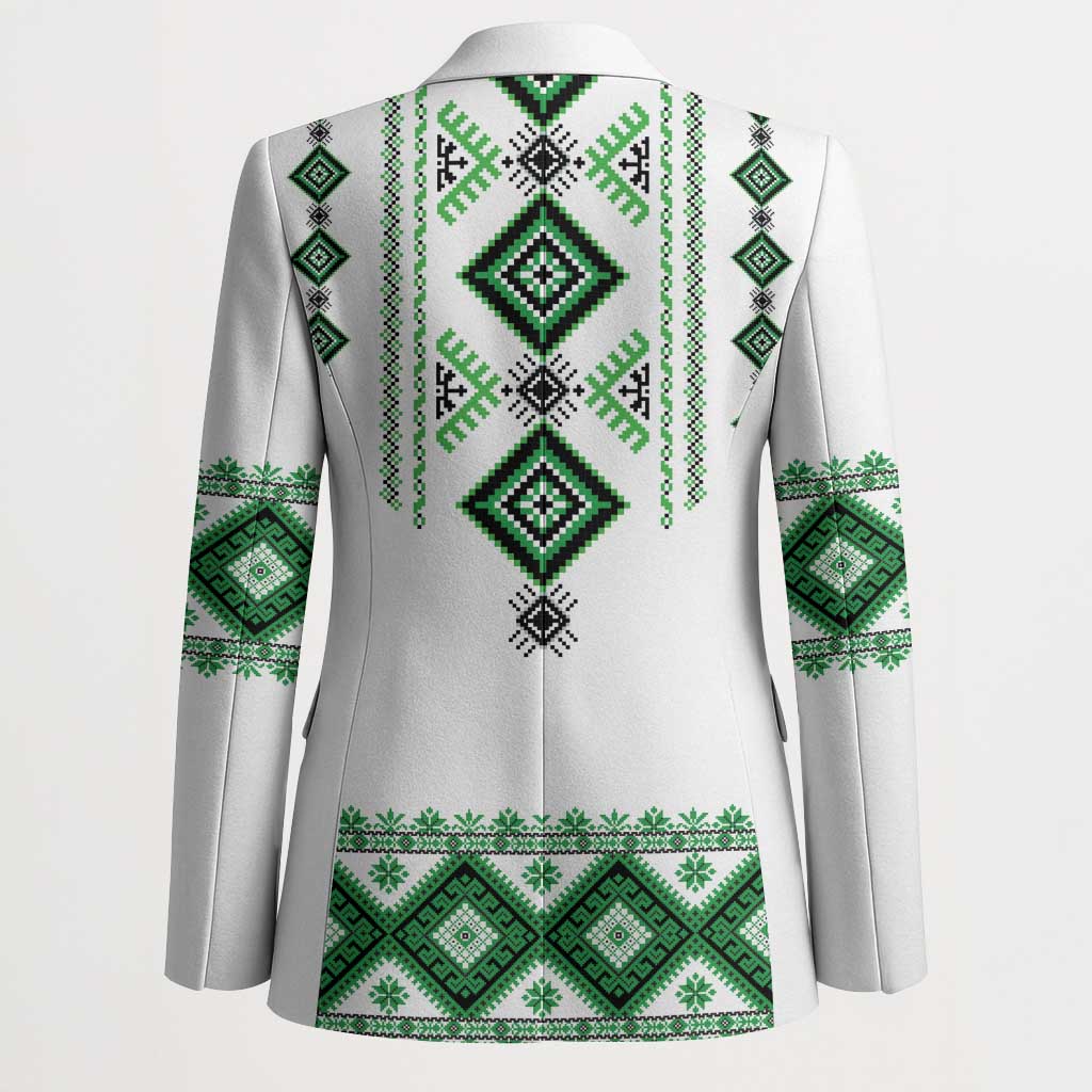 Ukraine Vyshyvanka Inspired Blazer Ukrainian Traditional Folk Pattern