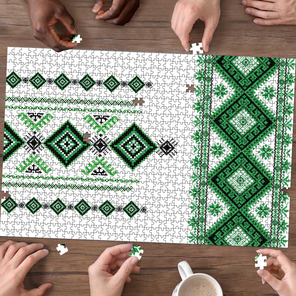 Ukraine Vyshyvanka Inspired Puzzle Ukrainian Traditional Folk Pattern