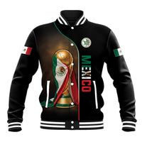 Personalized Mexico Football 2026 Baseball Jacket Trophy Flag Pride Art