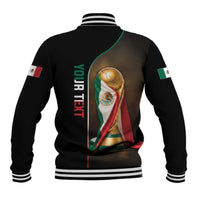 Personalized Mexico Football 2026 Baseball Jacket Trophy Flag Pride Art
