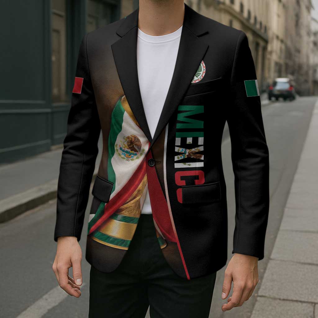 Personalized Mexico Football 2026 Blazer Trophy Flag Pride Art