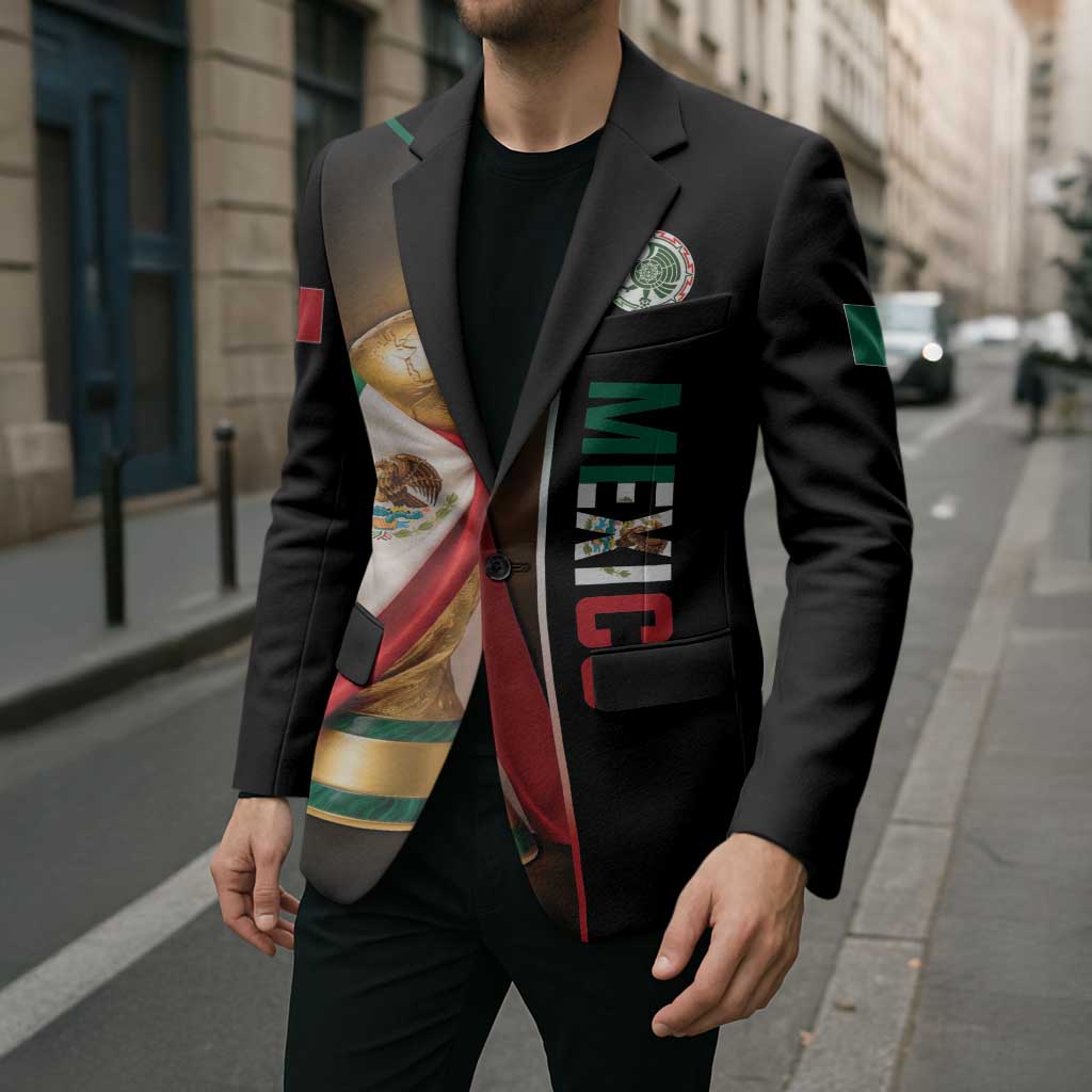 Personalized Mexico Football 2026 Blazer Trophy Flag Pride Art