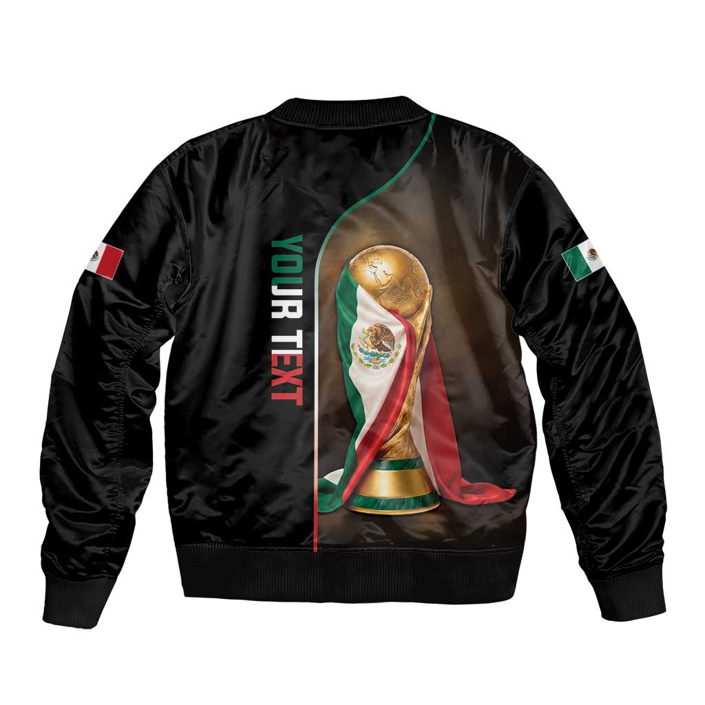 Personalized Mexico Football 2026 Bomber Jacket Trophy Flag Pride Art