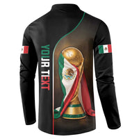 Personalized Mexico Football 2026 Button Sweatshirt Trophy Flag Pride Art