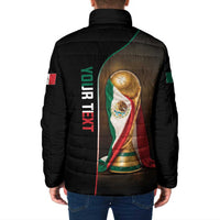 Personalized Mexico Football 2026 Padded Jacket Trophy Flag Pride Art