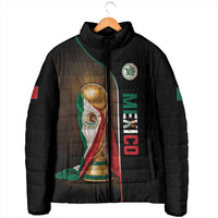 Personalized Mexico Football 2026 Padded Jacket Trophy Flag Pride Art
