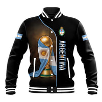 Personalized Argentina Football 2026 Baseball Jacket Trophy Flag Pride Art