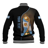 Personalized Argentina Football 2026 Baseball Jacket Trophy Flag Pride Art
