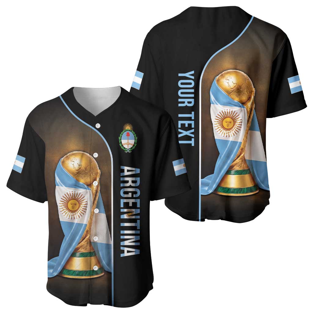 Personalized Argentina Football 2026 Baseball Jersey Trophy Flag Pride Art