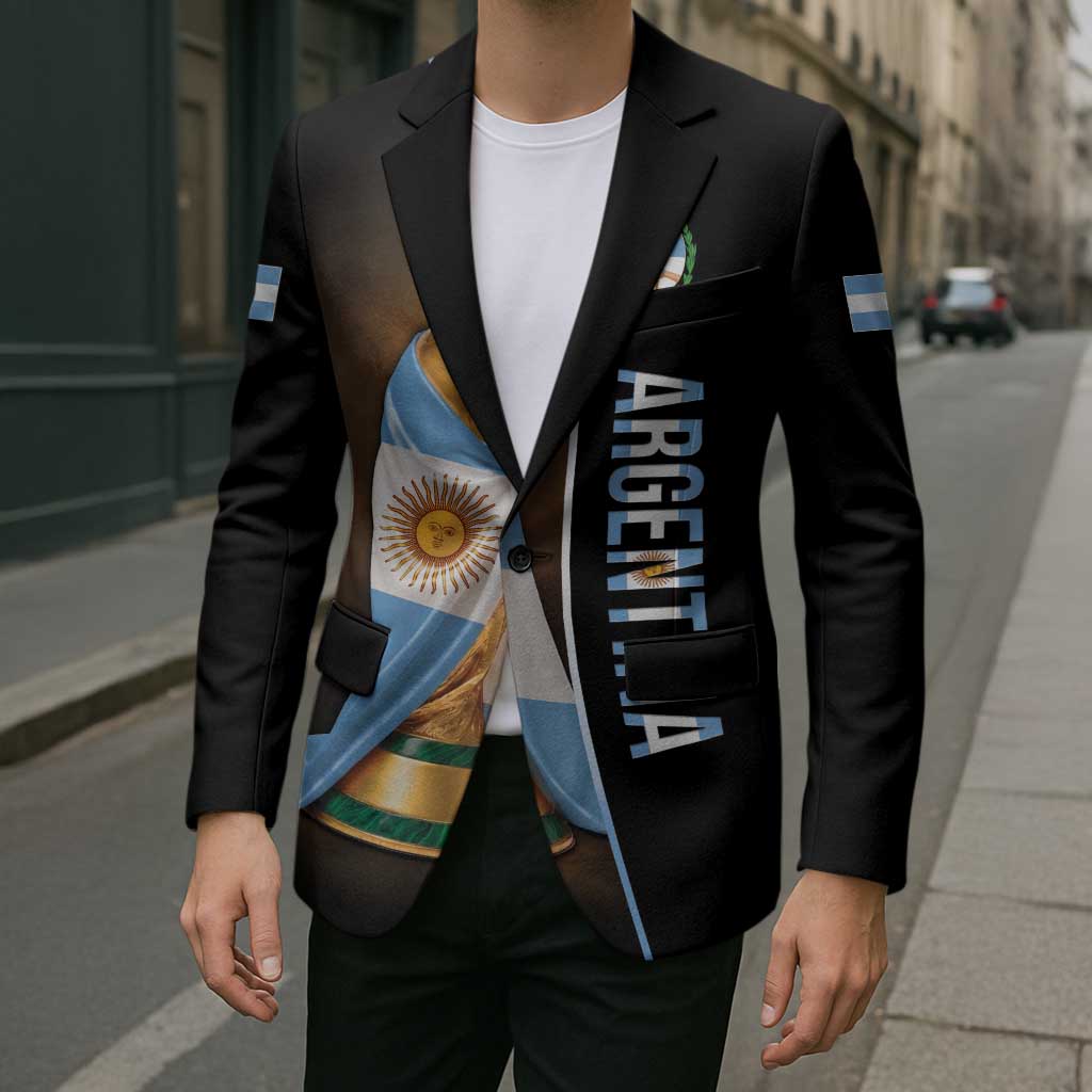Personalized Argentina Football 2026 Blazer Trophy Flag Pride Art