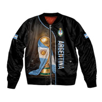 Personalized Argentina Football 2026 Bomber Jacket Trophy Flag Pride Art