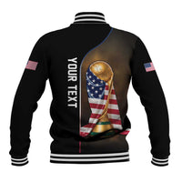 Personalized  USA Football 2026 Baseball Jacket Trophy Flag Pride Art