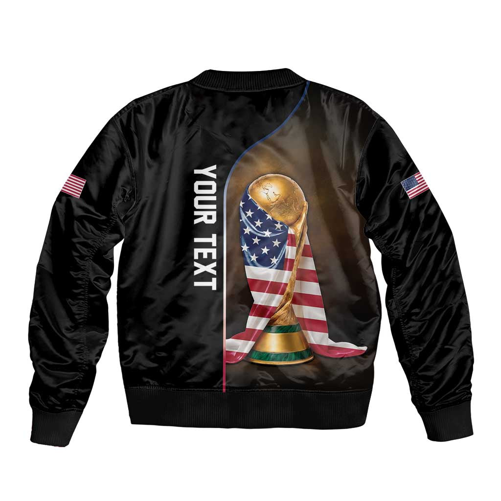 Personalized  USA Football 2026 Bomber Jacket Trophy Flag Pride Art