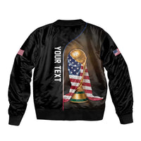 Personalized  USA Football 2026 Bomber Jacket Trophy Flag Pride Art