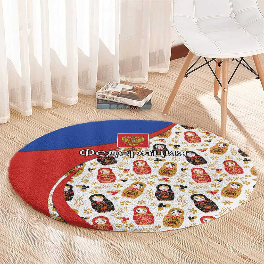 Russian Doll Round Carpet Flag Color Style No1 - Wonder Print Shop