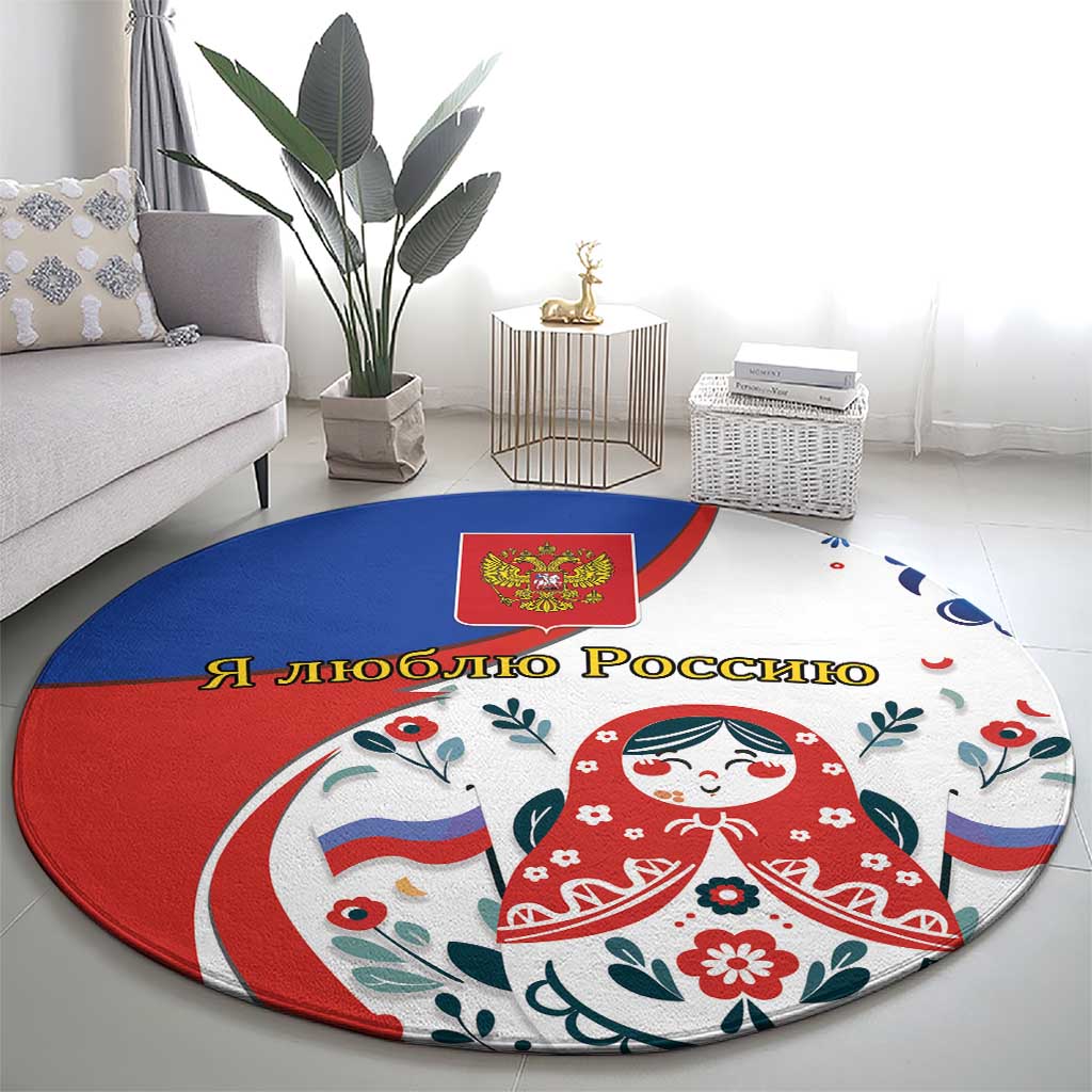 Matryoshka Doll Round Carpet Flag Color Style No2 - Wonder Print Shop