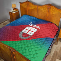 Italy Liguria Quilt Emblem With Flag Style - Wonder Print Shop