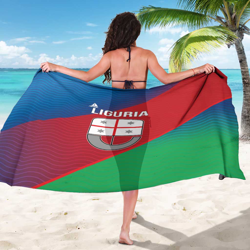Italy Liguria Sarong Emblem With Flag Style - Wonder Print Shop