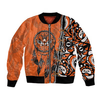 Canada Indigenous Orange Shirt Day Bomber Jacket Haida Dreamcatcher Art