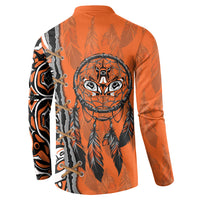 Canada Indigenous Orange Shirt Day Button Sweatshirt Haida Dreamcatcher Art